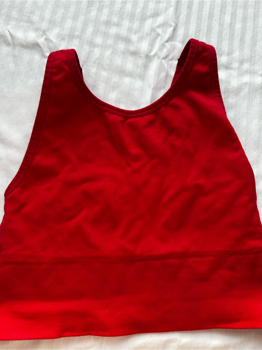 Victoria's Secret Seamless Ribbed Scoop Back Sports Bra Red Size Small